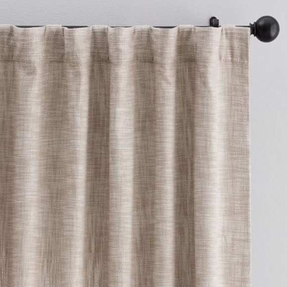 {1} Seaton Textured Rod Pocket Cotton Curtain
